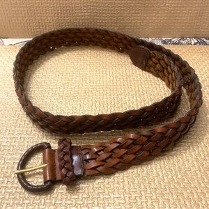 Vintage woven leather belt medium